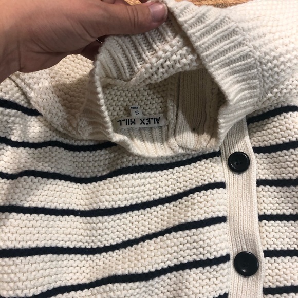 Alex Mill Button Back Crew Neck Sweater 